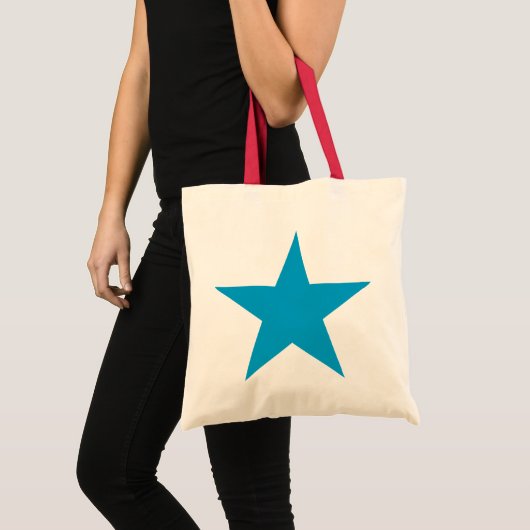 Heldere Blauwe Ster Tote Bag (Voorkant (product))