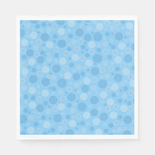 heldere blauwe tinten met polka stippen in retro j servet