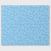 Heldere blauwe tinten met stippen in retro sixties cadeaupapier (Vlak)