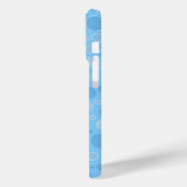 Heldere blauwe tinten met stippen in retro sixties Case-Mate iPhone case (Achterkant / Links)
