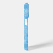Heldere blauwe tinten met stippen in retro sixties Case-Mate iPhone case (Achterkant / Rechts)