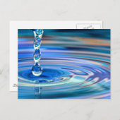 Heldere blauwe watervallen die stromen briefkaart (Voorkant / Achterkant)