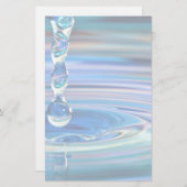Heldere blauwe watervallen die stromen briefpapier (Voorkant / Achterkant)
