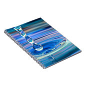 Heldere blauwe watervallen die stromen notitieboek (Rechterzijde)