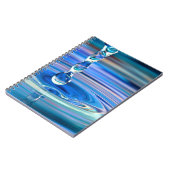 Heldere blauwe watervallen die stromen notitieboek (Linkerzijde)