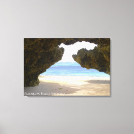 Heldere Blauwe Zee Karst Frame Reis Landschap Foto Canvas Afdruk