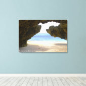 Heldere Blauwe Zee Karst Frame Reis Landschap Foto Canvas Afdruk (Insitu (Houten vloer))