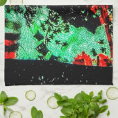 Heldere bloem abstracte keukenhanddoeken, Kalme he Theedoek (Gevouwen)