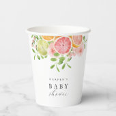 Heldere bloem en citrusbaby shower papieren bekers (Achterkant)