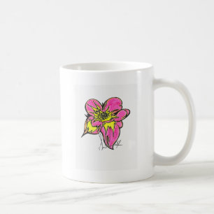 Heldere bloem koffiemok