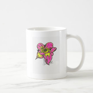 Heldere bloem koffiemok
