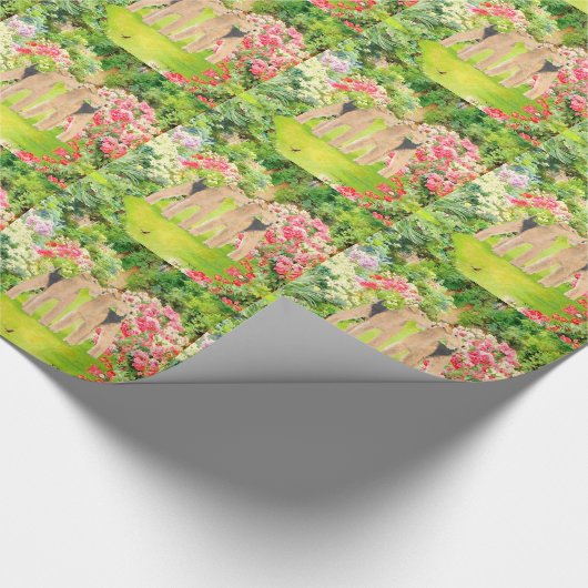 Heldere bloemen cadeaupapier (Hoek)