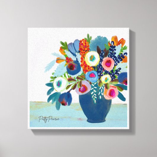 Heldere bloemen canvas afdruk (Voorkant)