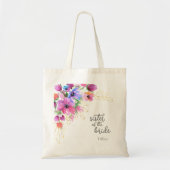 Heldere bloemen en goudzuster van de bride tote bag (Voorkant)