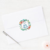 HELDERE BLOEMEN & GROEN RONDE STICKER (Envelop)