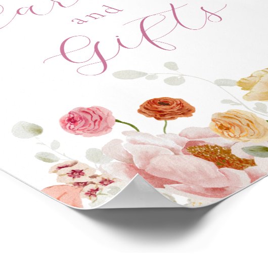 Heldere  Bloemen Kaarten en Geschenken Teken Poster (Hoek)