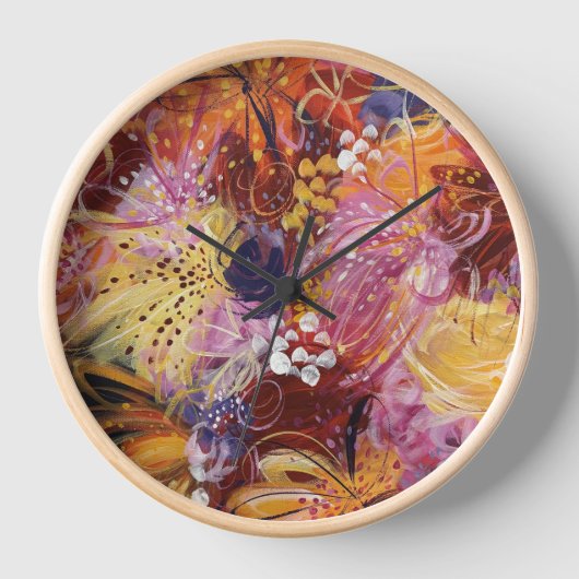 Heldere Bloemen Klok (Voorkant)