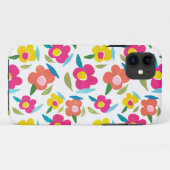 Heldere bloemen op wit Case-Mate iPhone case (Achterkant (horizontaal))