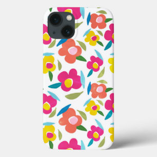 Heldere bloemen op wit Case-Mate iPhone case