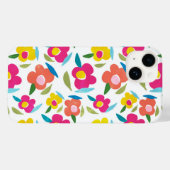 Heldere bloemen op wit Case-Mate iPhone case (Achterkant (horizontaal))