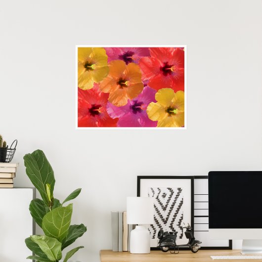 Heldere bloemen poster (Thuiskantoor)
