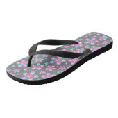 Heldere bloemen teenslippers (Schuin)