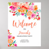 Heldere Bloemen Vet Handgeschilderd Afstuderen Wel Poster (Voorkant)