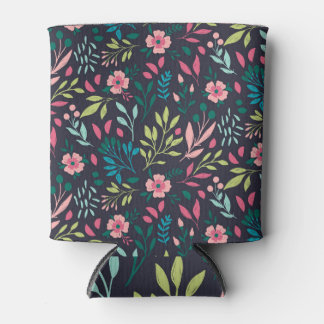 Heldere bloemenprint, kleurrijk naadloos patroon. blikjeskoeler