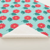 Heldere bloemensherpa deken (3/4)