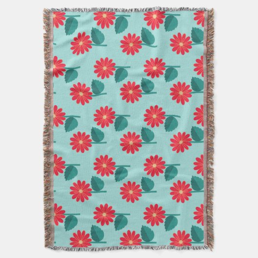 Heldere bloemenwerpdeken deken (Voorkant Verticaal)