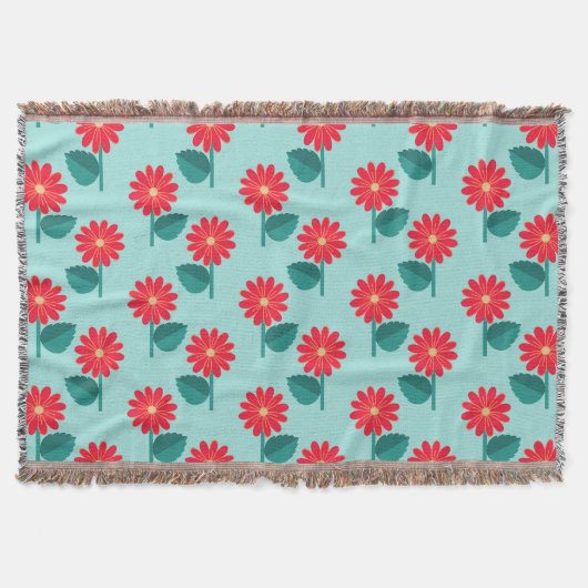 Heldere bloemenwerpdeken deken (Voorkant)