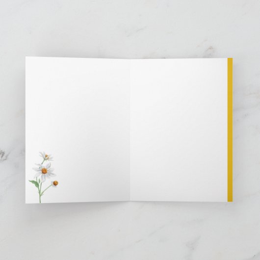 Heldere bloemenzonnebloemen en vogels verjaardagsk bedankkaart (Binnen)