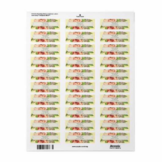 Heldere, bloemige  labels (Full Sheet)