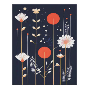 Heldere bloemrijke abstracte kunst perfect poster