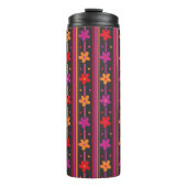 Heldere bloemstreep thermosbeker (Voorkant)