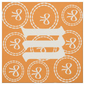 Heldere Bogen & Monogram Patroon Stof (Swatch)
