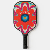 Heldere Boho Bloem Kleurrijk Gepersonaliseerd Pickleball Paddle (Voorkant)