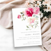 Heldere Boho Rood Roze Roos Bloemen Paren Douche Kaart