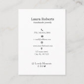 Heldere & Bold Kleurrijke Bloemen oorbel display Visitekaartje (Achterkant)