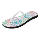Heldere botanische Waterverf Flip Flop (Schuin)