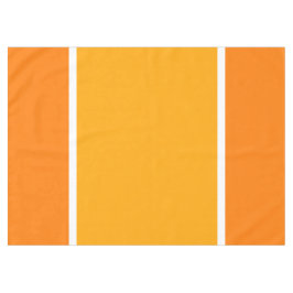 Heldere brede goudgele witte strepen op Sinaasappe Tafelkleed