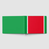 Heldere brede verticale rode witte groene randstre gastenboek (Volledig)