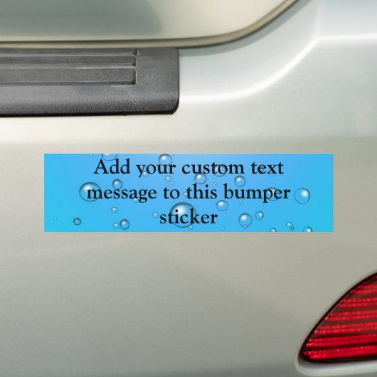 Heldere bubbels, blauw water bumpersticker (Op auto)