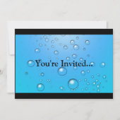 Heldere bubbels, blauw water kaart (Voorkant)