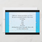 Heldere bubbels, blauw water kaart (Achterkant)