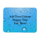 Heldere bubbels, blauw water magneet (Horizontaal)