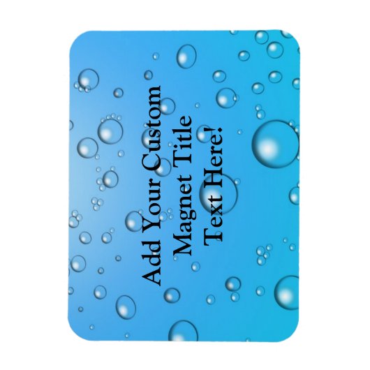 Heldere bubbels, blauw water magneet (Verticaal)