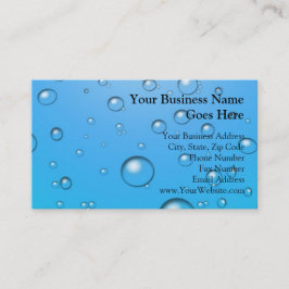 Heldere bubbels, blauw water visitekaartje