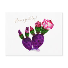 Heldere Cactus met Bloem Pen Tekening Botanisch