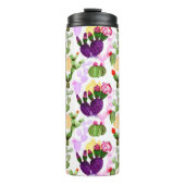 Heldere cactussen Pen Tekening Botanische Patroon Thermosbeker (Voorkant)